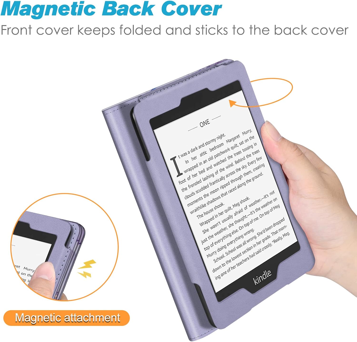 ESTUCHE FINTIE STAND PARA KINDLE PAPERWHITE 6' 10MA GEN 2018 MÁRMOL LILA - 5