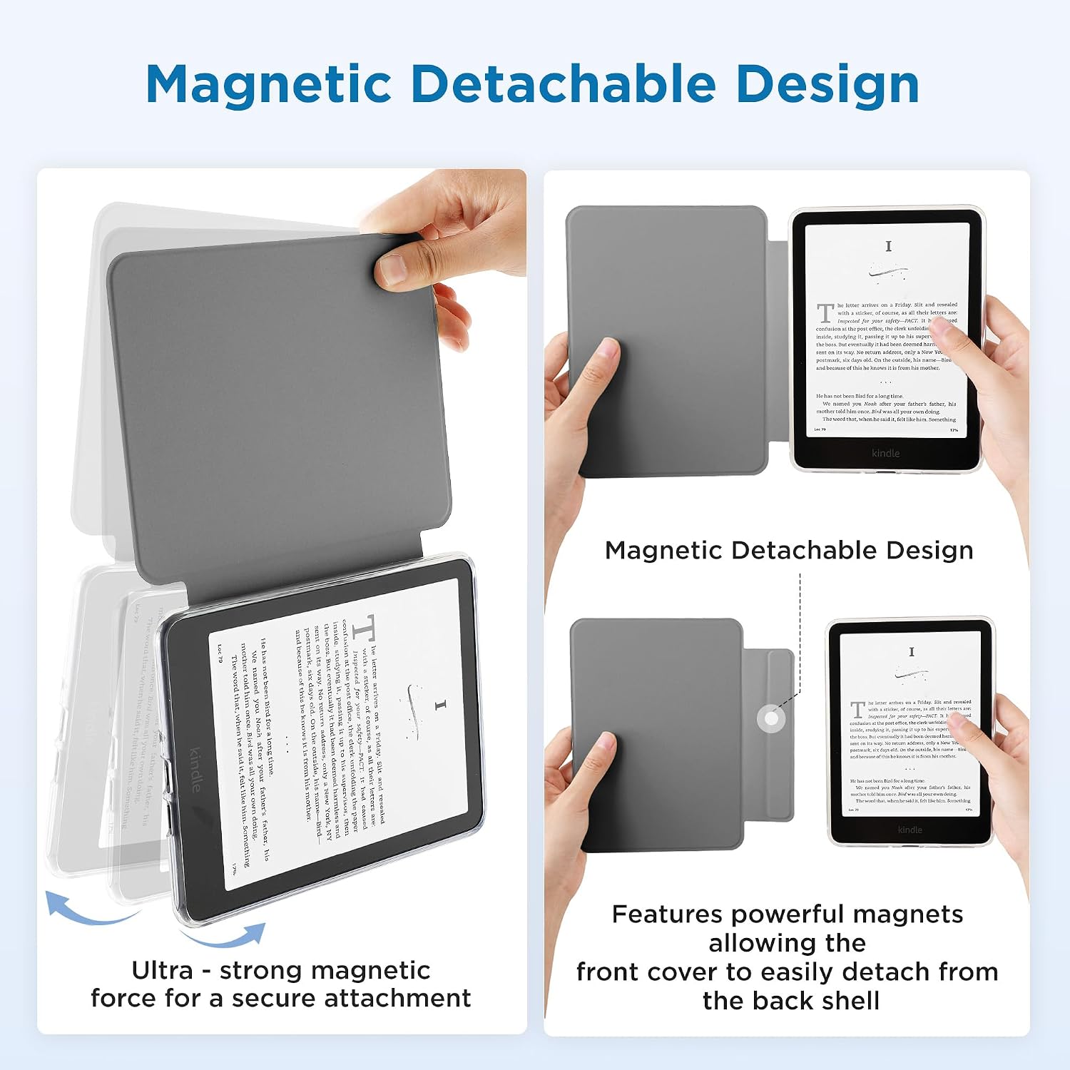 ESTUCHE PARA KINDLE SESENSE MAGNÉTICO PARA PAPERWHITE 7'' 12ª GEN 2024 Y COLORSOFT - 3