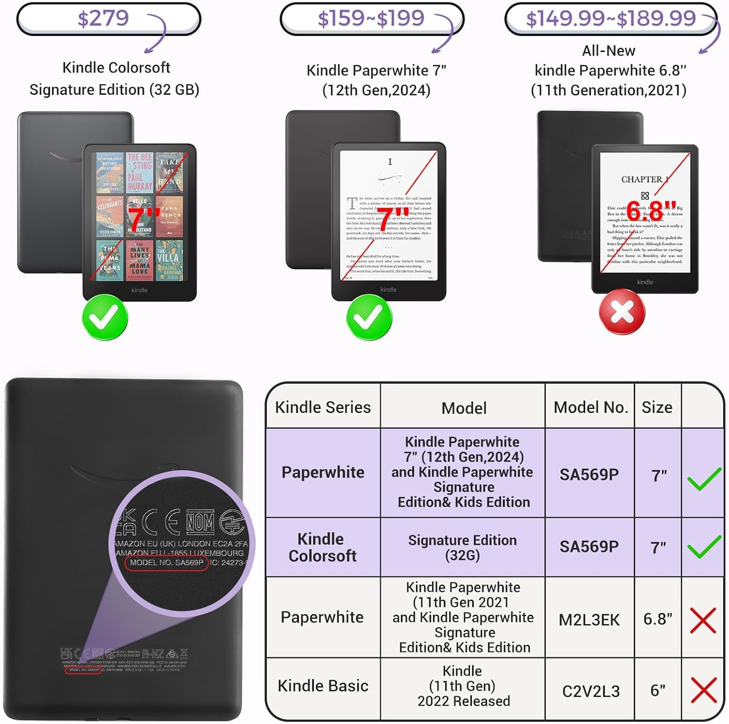 ESTUCHE COBAK MAGNETIC PARA KINDLE PAPERWHITE 7' 12TH 2024 Y KINDLE COLORSOFT - 2