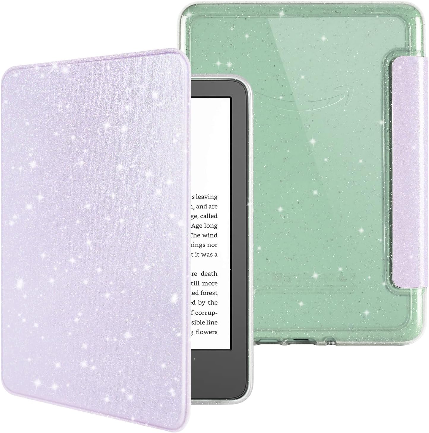 ESTUCHE PARA KINDLE 6' HOICHOE GLITTER PÚRPURA - 1