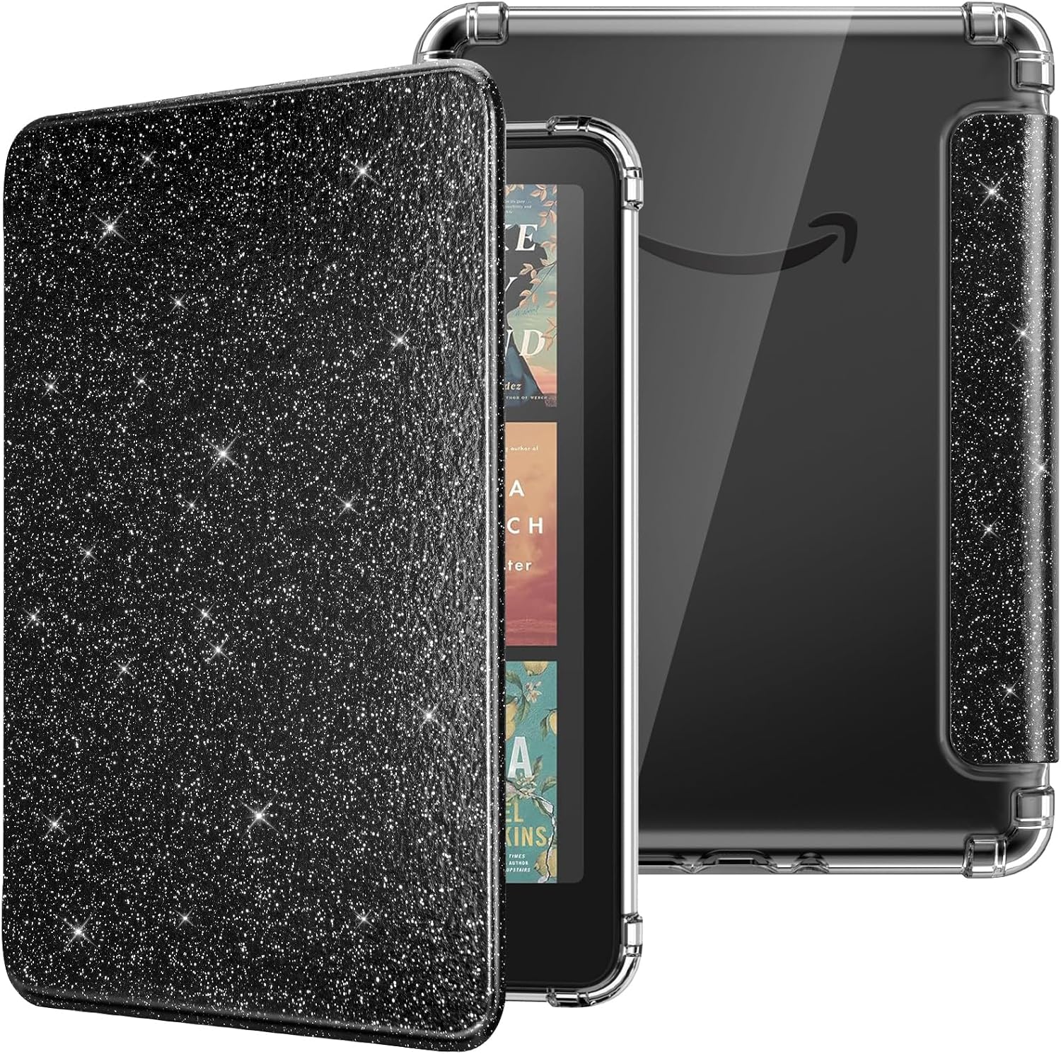 ESTUCHE MOKO PARA KINDLE PAPERWHITE 12ª GEN Y COLORSOFT 2024 NEGRO CON BRILLO - 1