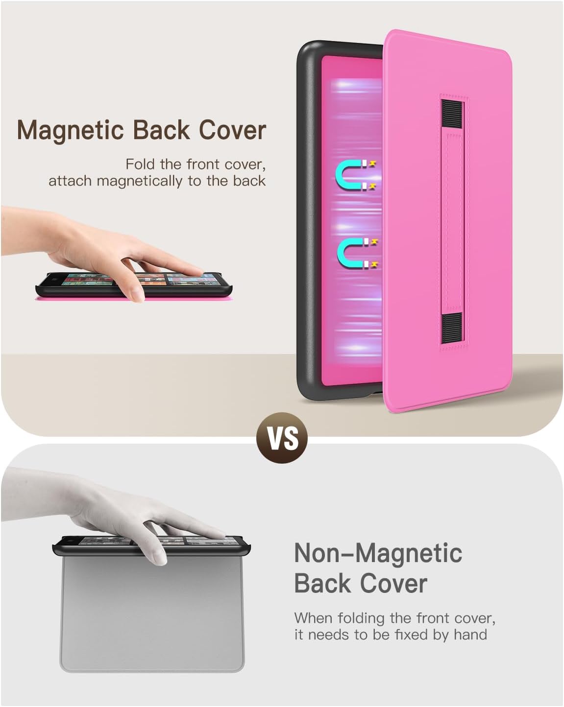 ESTUCHE MOKO PARA KINDLE PAPERWHITE 7' 12ª GEN 2024 PERSIAN PINK - 4