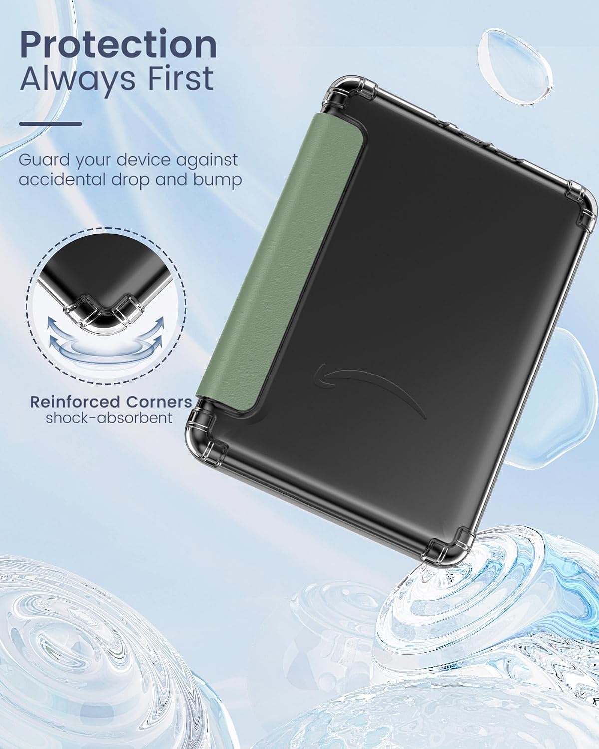 ESTUCHE MOKO PARA KINDLE PAPERWHITE 7' 12ª GEN Y COLORSOFT 2024 CELADÓN - 3