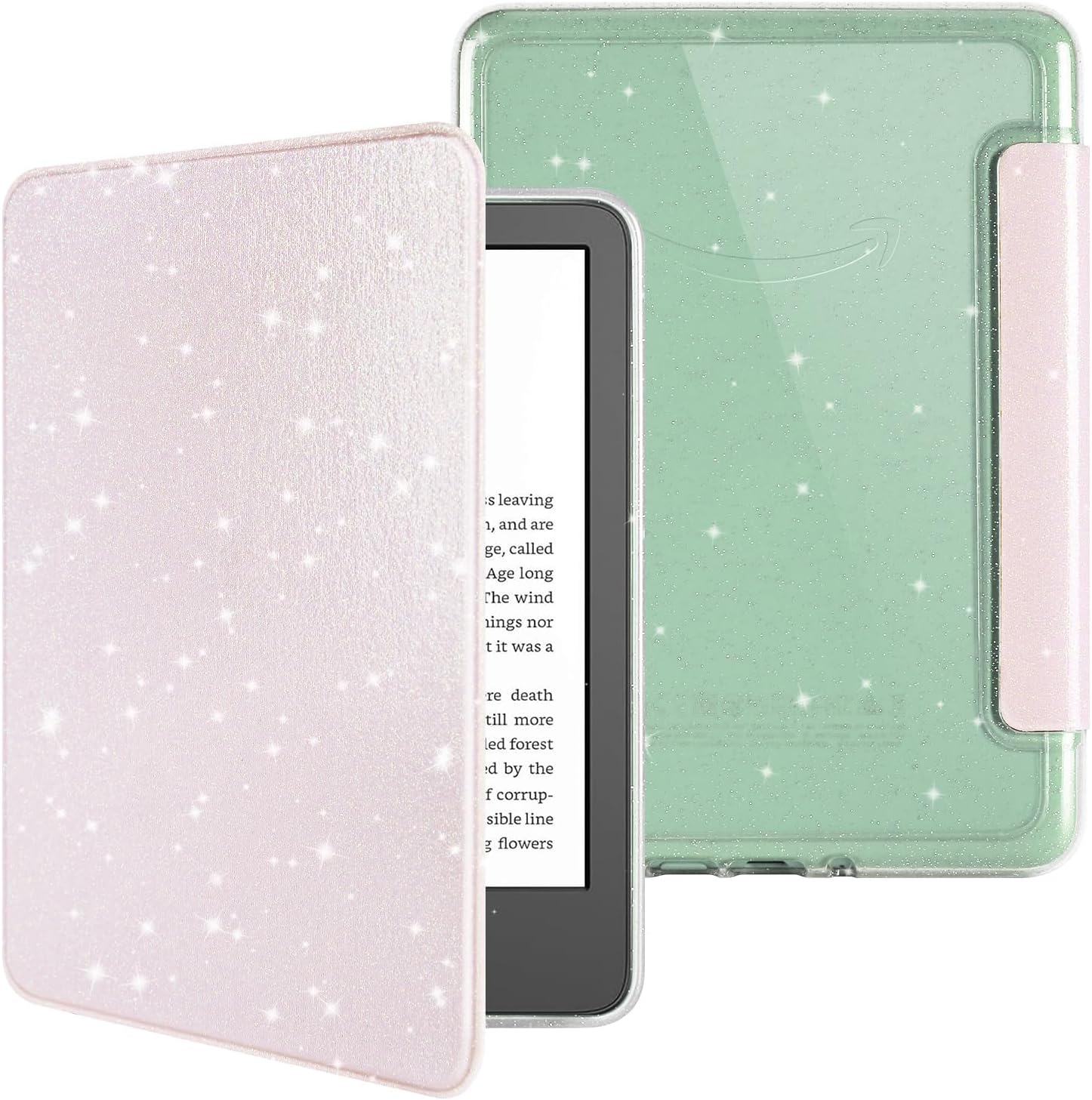 ESTUCHE PARA KINDLE 6' HOICHOE GLITTER ROSADO - 1