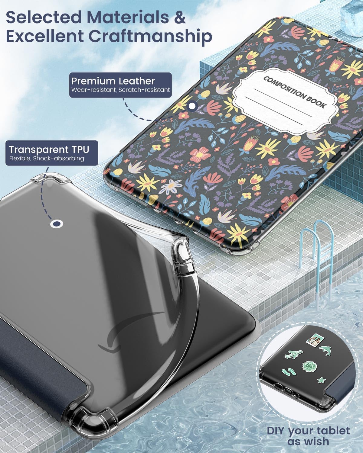 FUNDA MOKO PARA KINDLE PAPERWHITE 7' 12ª GEN 2024 COLORSOFT FLORAL - 4