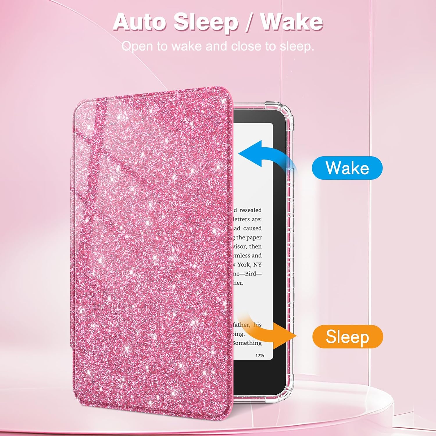 ESTUCHE FINTIE TRANSPARENTE PARA KINDLE PAPERWHITE 7' 12ª GEN 2024 Y KINDLE COLORSOFT - 3
