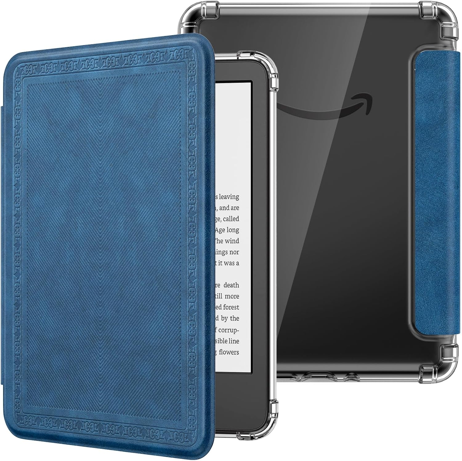 ESTUCHE MOKO PARA KINDLE BASIC 6' 11ª GEN 2024/2022 AZUL VINTAGE TWILL - 1