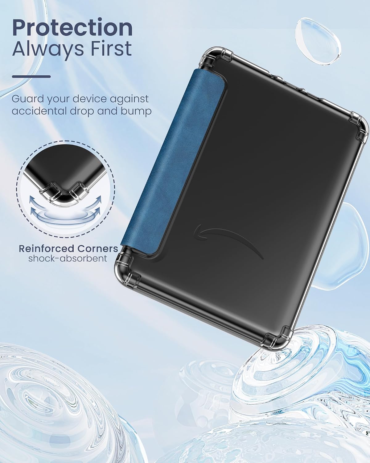 ESTUCHE MOKO PARA KINDLE BASIC 6' 11ª GEN 2024/2022 AZUL VINTAGE TWILL - 3