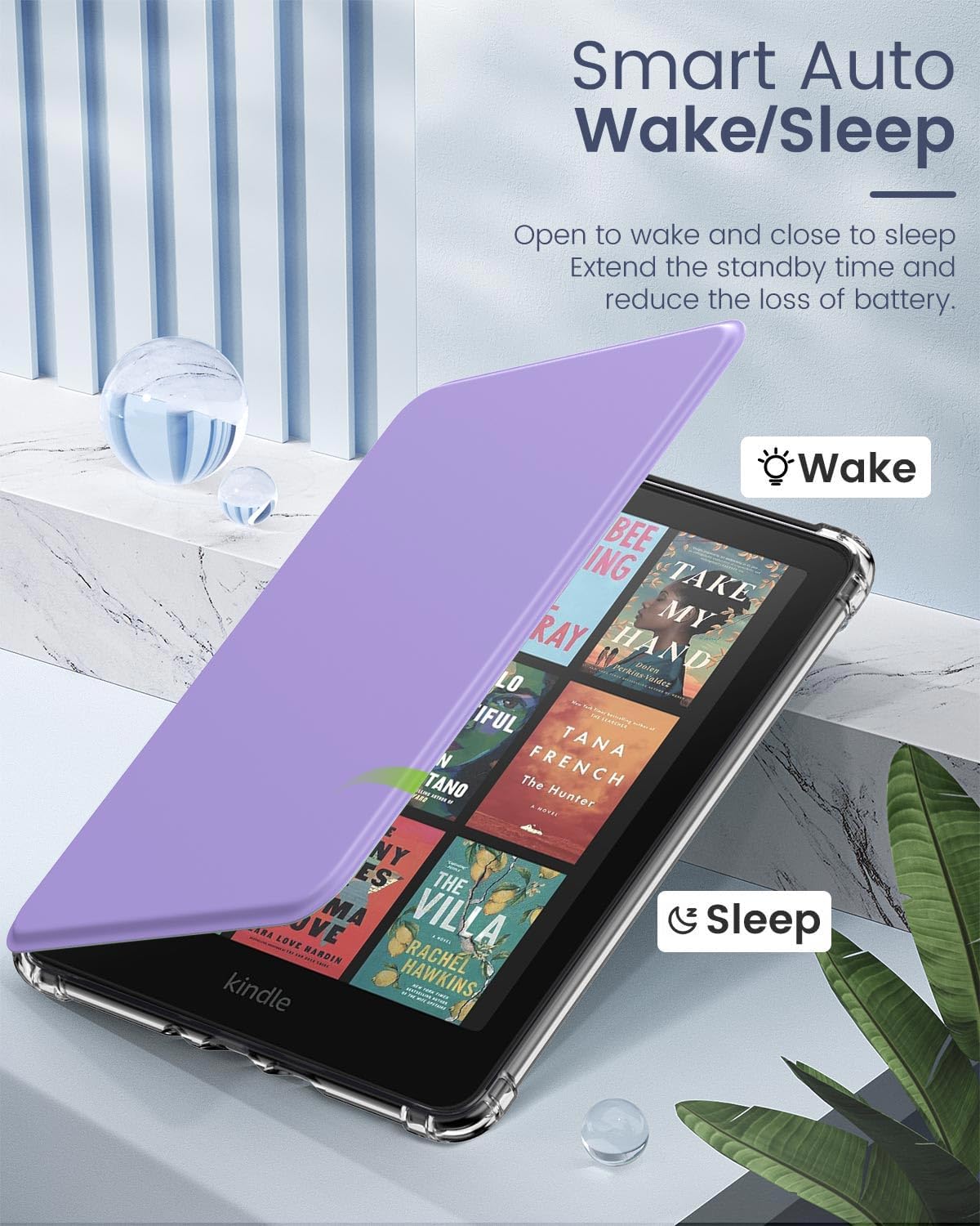 ESTUCHE MOKO PARA KINDLE PAPERWHITE 12ª GEN Y COLORSOFT 2024 LILA - 5