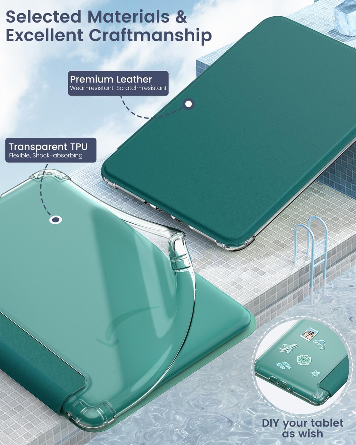ESTUCHE MOKO PARA KINDLE PAPERWHITE 12ª GEN Y COLORSOFT 2024 VERDE JADE - 4