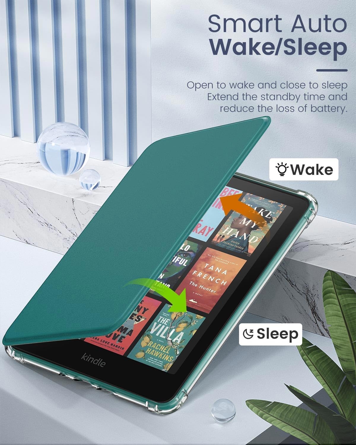ESTUCHE MOKO PARA KINDLE PAPERWHITE 12ª GEN Y COLORSOFT 2024 VERDE JADE - 5