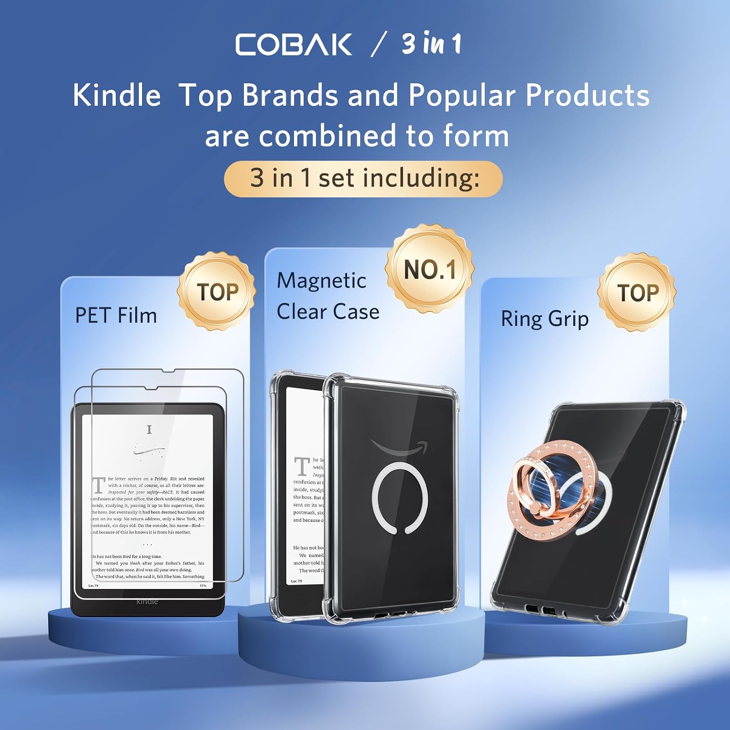 ESTUCHE TRANSPARENTE COBAK PARA E-READERS 7 PULGADAS - 3