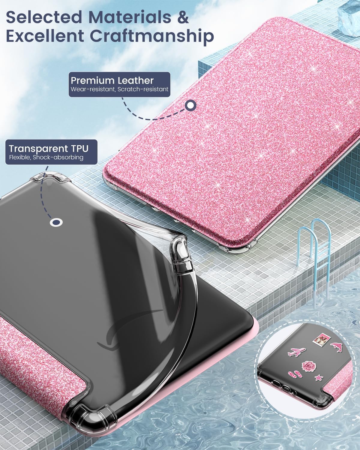 ESTUCHE MOKO PARA KINDLE PAPERWHITE 12ª GEN Y COLORSOFT 2024 ROSADO BRILLANTE - 4