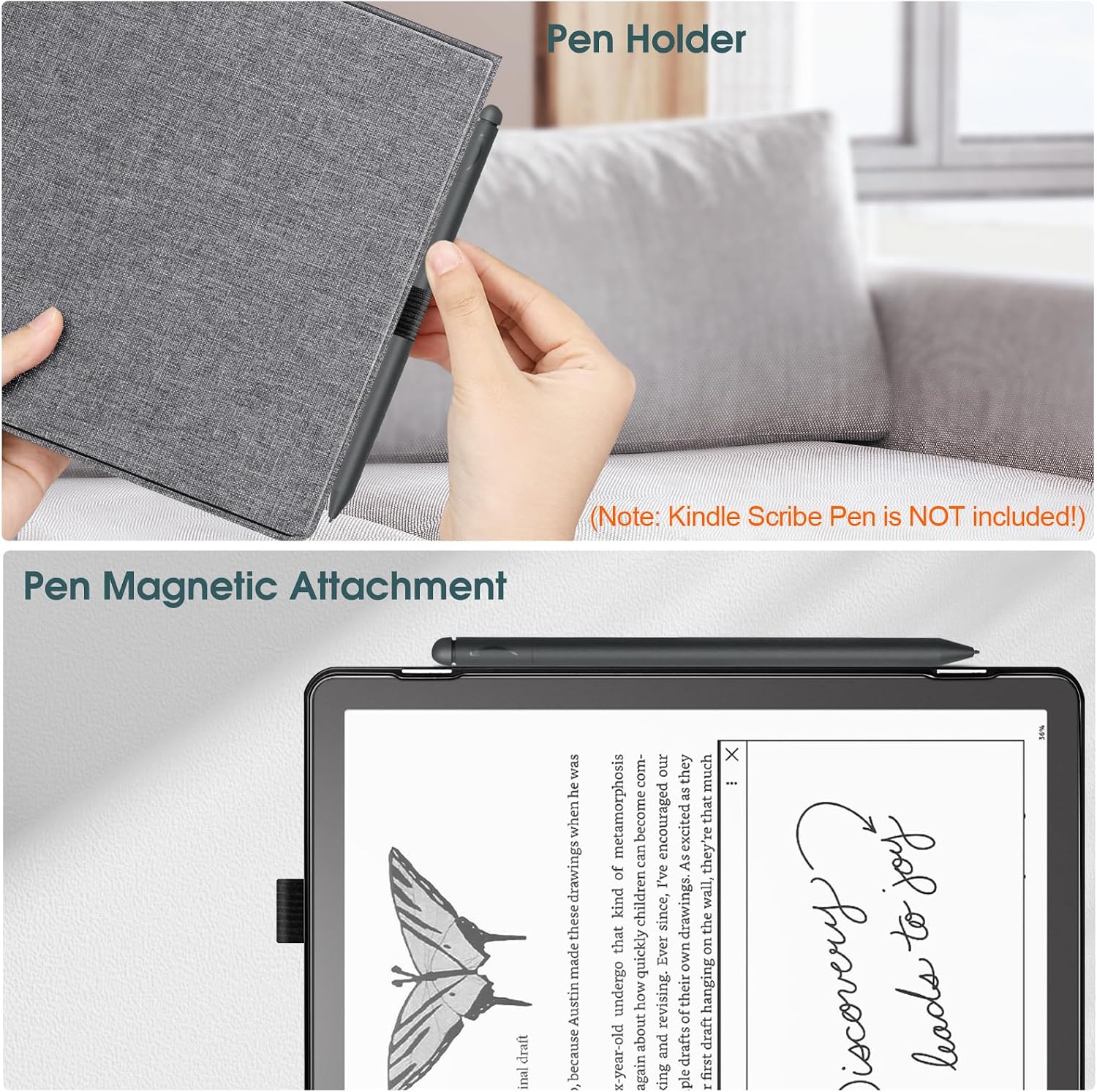 ESTUCHE FINTIE SLIMSHELL PARA KINDLE SCRIBE 10.2' 2024/2022 GRIS - 5