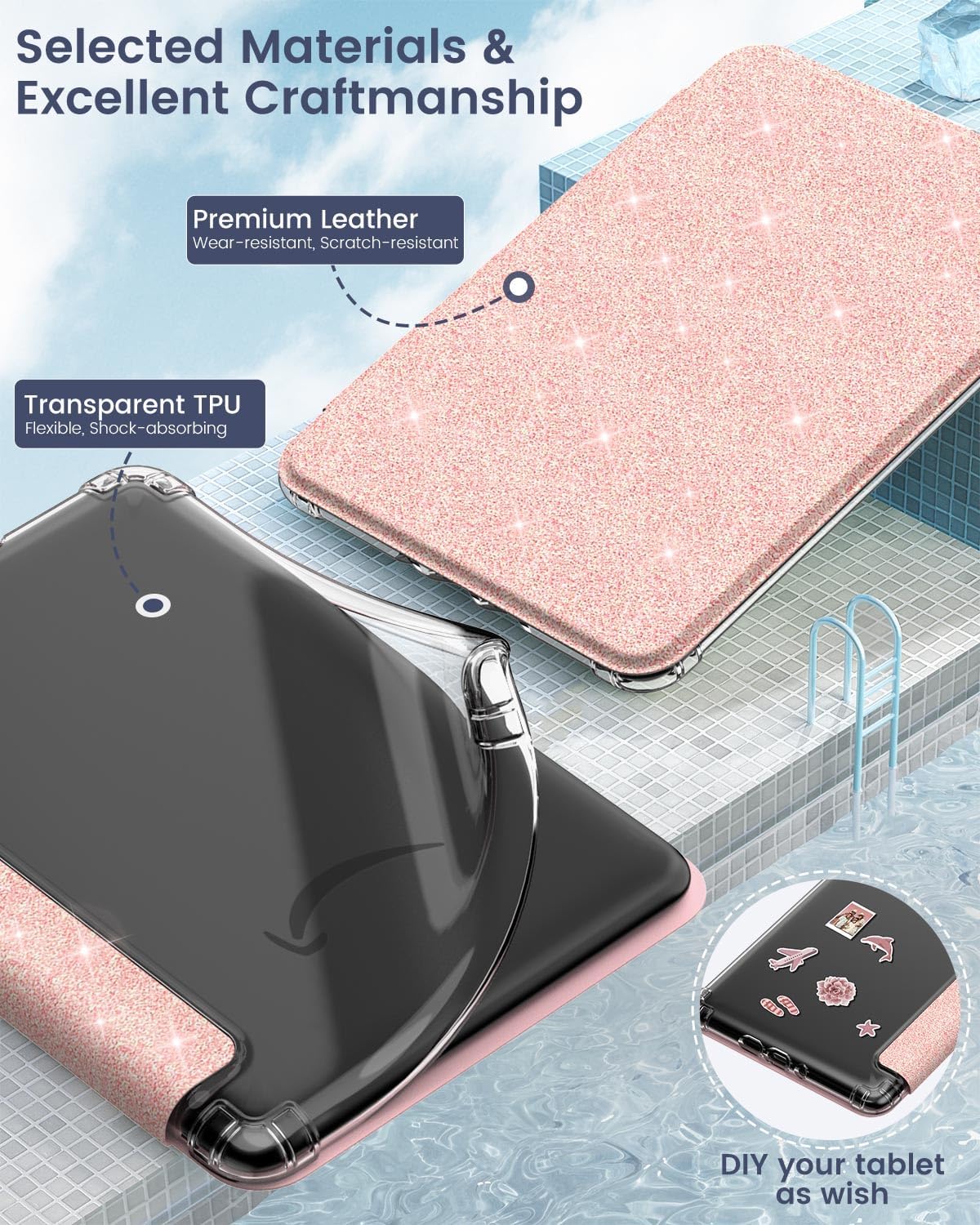 ESTUCHE MOKO PARA KINDLE PAPERWHITE 12ª GEN Y COLORSOFT 2024 ROSADO BRILLANTE - 4
