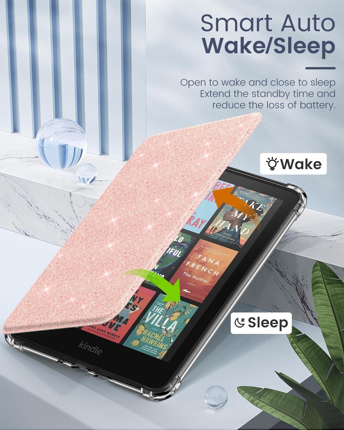 ESTUCHE MOKO PARA KINDLE PAPERWHITE 12ª GEN Y COLORSOFT 2024 ROSADO BRILLANTE - 5