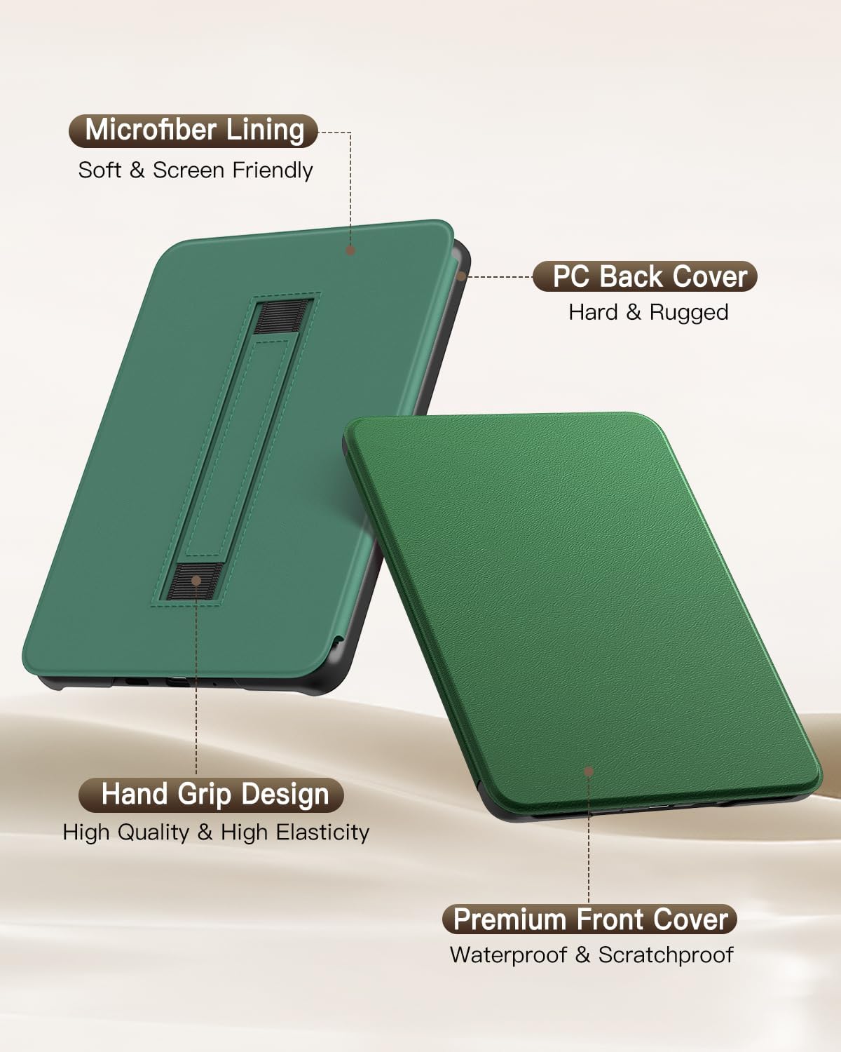 ESTUCHE MOKO PARA KINDLE PAPERWHITE 7' 12ª GEN 2024 VERDE LOTUS - 5