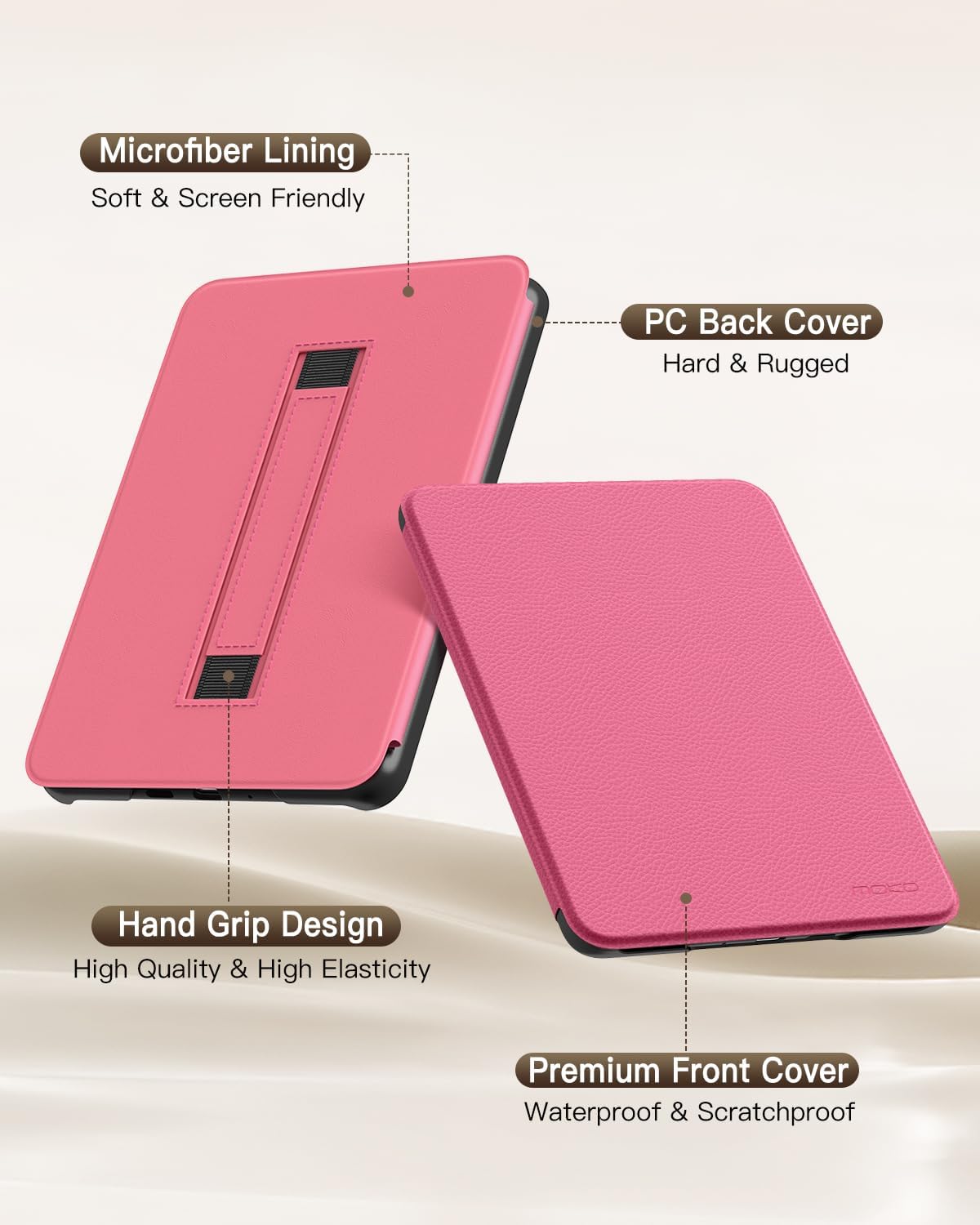 ESTUCHE MOKO PARA KINDLE PAPERWHITE 7' 12ª GEN 2024 Y COLORSOFT MAGENTA - 5