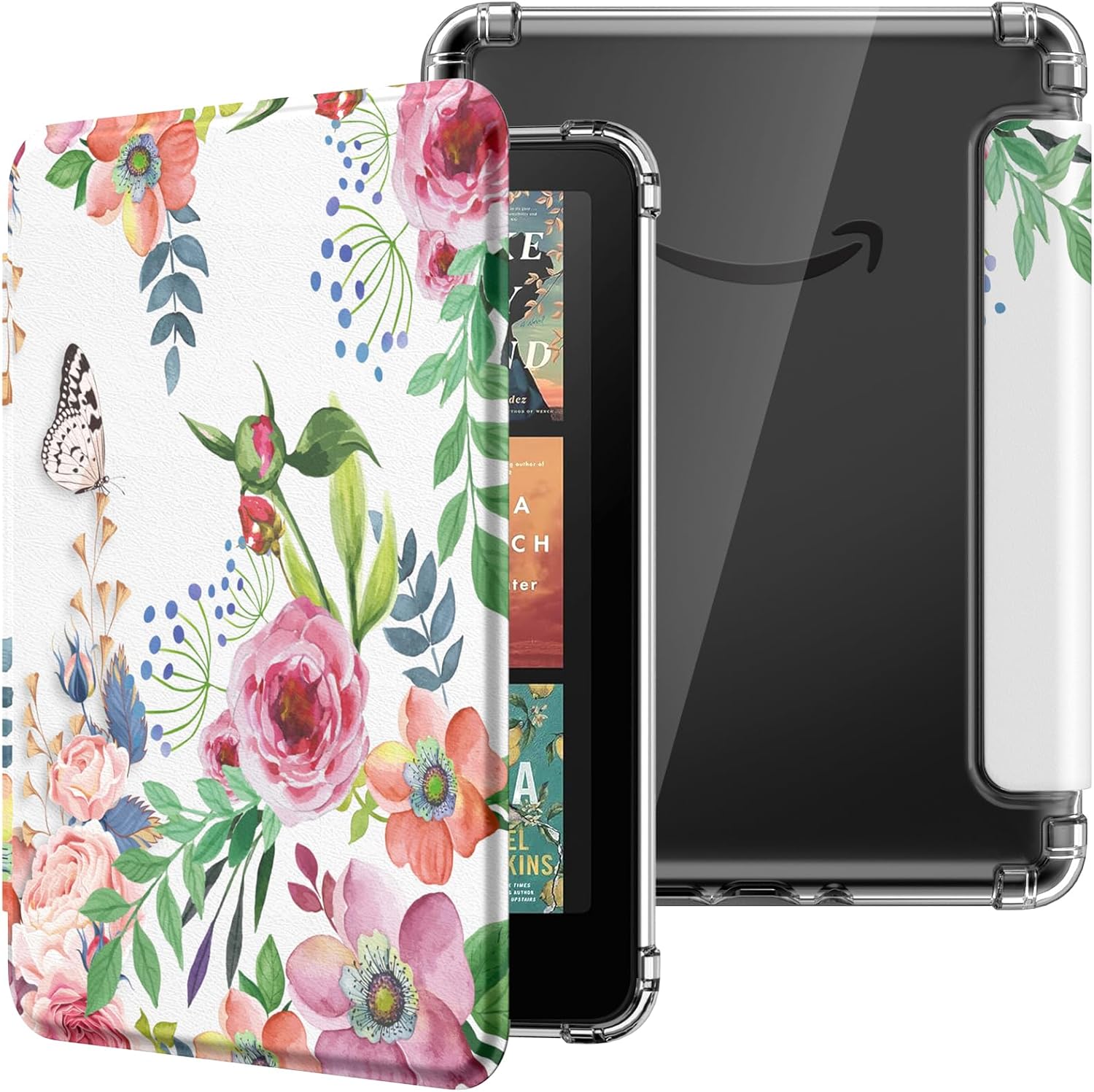ESTUCHE MOKO PARA KINDLE PAPERWHITE 12ª GEN Y COLORSOFT 2024 FLORES AROMÁTICAS - 1