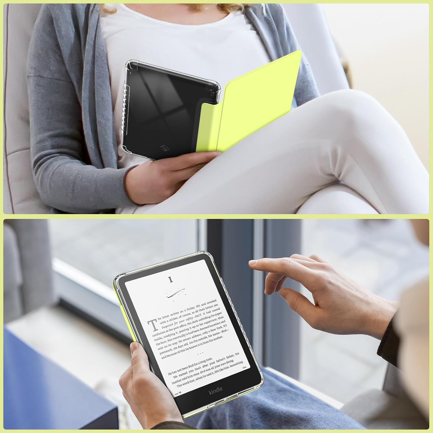 ESTUCHE FINTIE TRANSPARENTE PARA KINDLE PAPERWHITE 7' 12ª GEN 2024 Y KINDLE COLORSOFT - 5