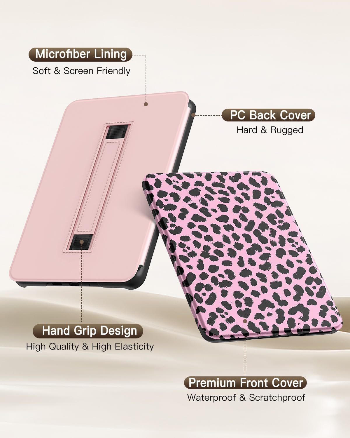 ESTUCHE MOKO PARA KINDLE PAPERWHITE 7' 12ª GEN 2024 ROSADO LEOPARDO - 5
