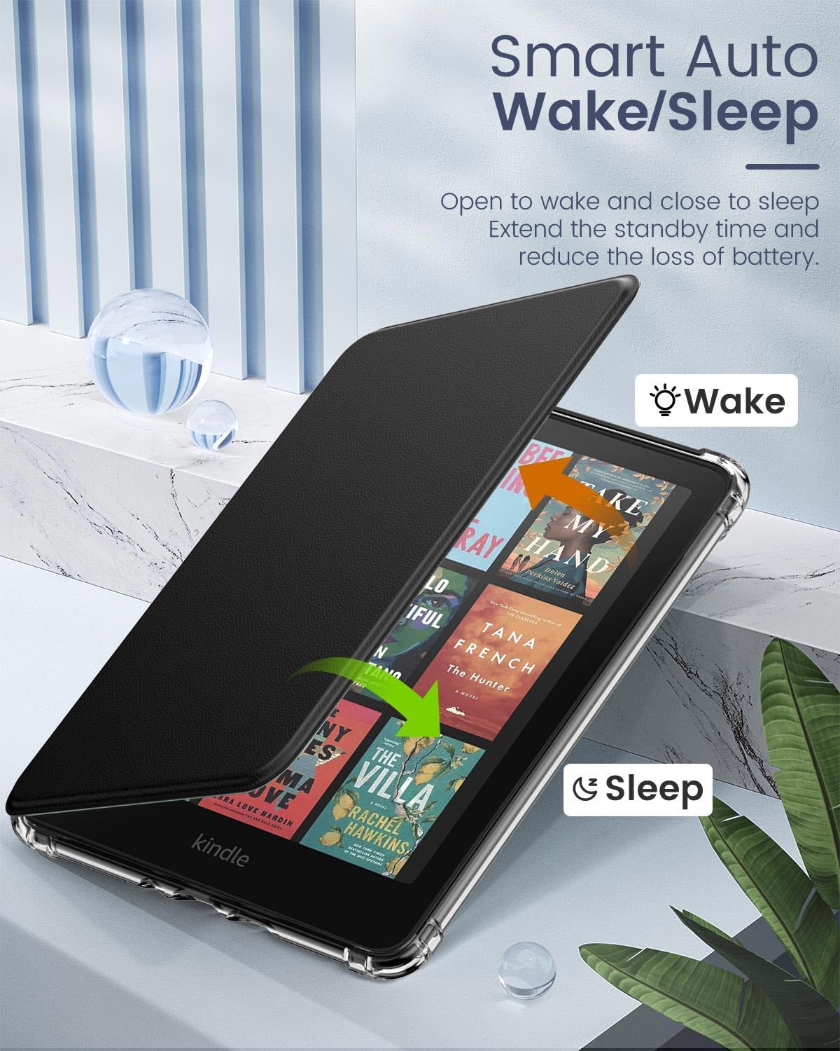 ESTUCHE MOKO PARA KINDLE PAPERWHITE 12ª GEN Y COLORSOFT 2024 NEGRO - 5