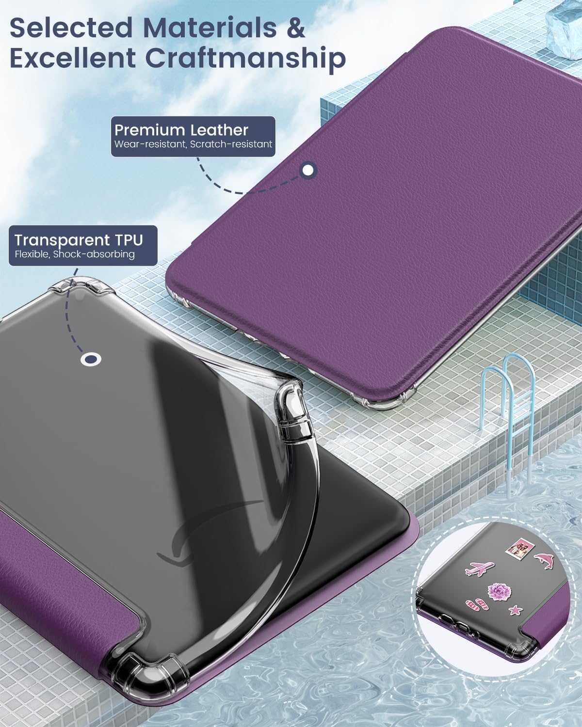 ESTUCHE MOKO PARA KINDLE PAPERWHITE 12TH GEN Y COLORSOFT 2024 PÚRPURA PROFUNDO - 4