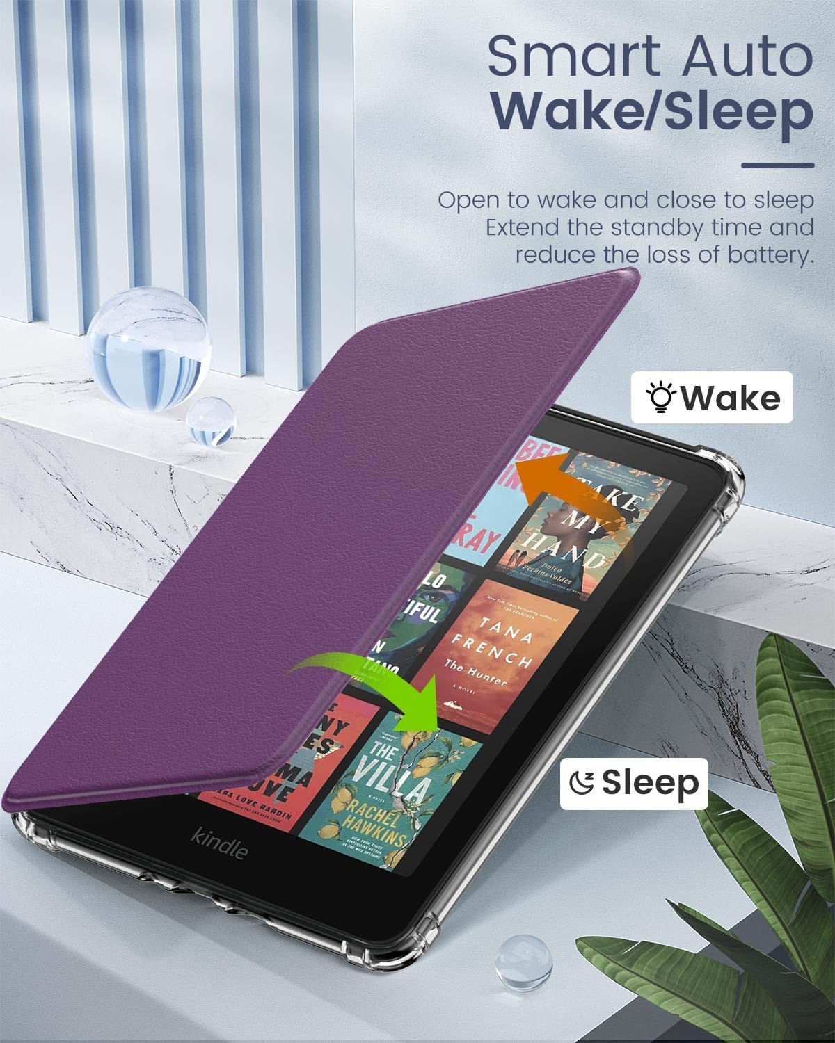 ESTUCHE MOKO PARA KINDLE PAPERWHITE 12TH GEN Y COLORSOFT 2024 PÚRPURA PROFUNDO - 5