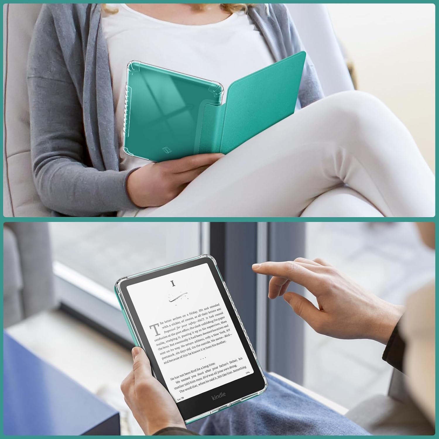 ESTUCHE FINTIE CLEAR PARA KINDLE PAPERWHITE 7' 12ª GEN 2024 Y KINDLE COLORSOFT - 5