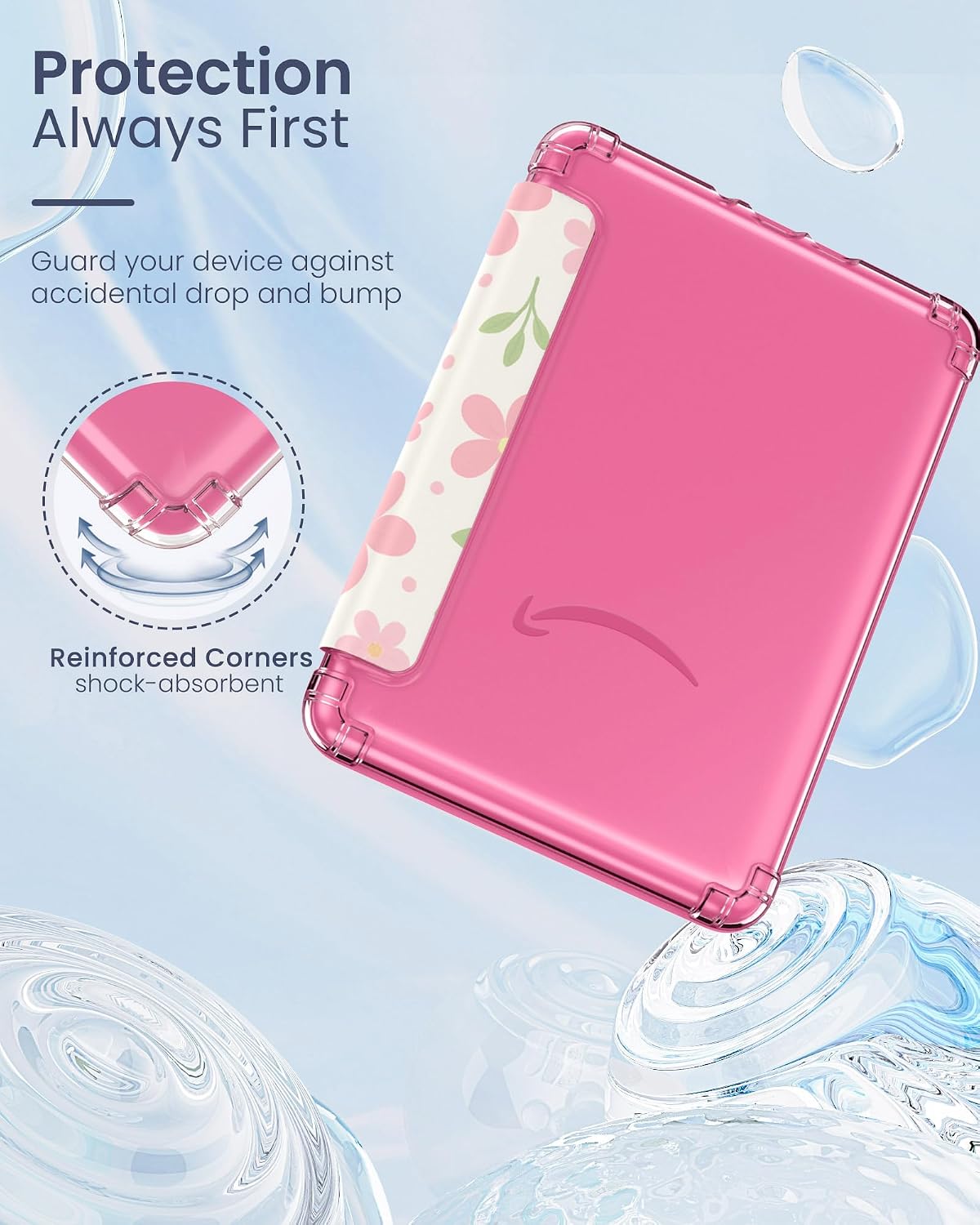 ESTUCHE MOKO PARA KINDLE PAPERWHITE 12ª GEN Y COLORSOFT 2024 FLORES Y HOJAS - 3