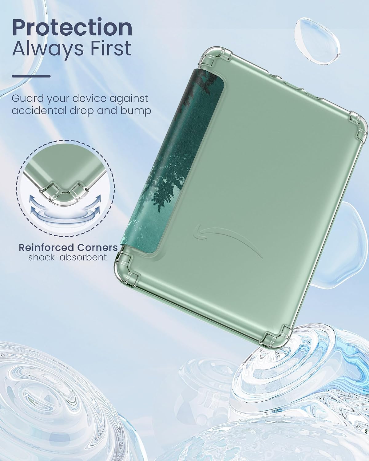 ESTUCHE MOKO PARA KINDLE BASIC 6' 11ª GENERACIÓN 2024/2022 VERDE BOSQUE - 3