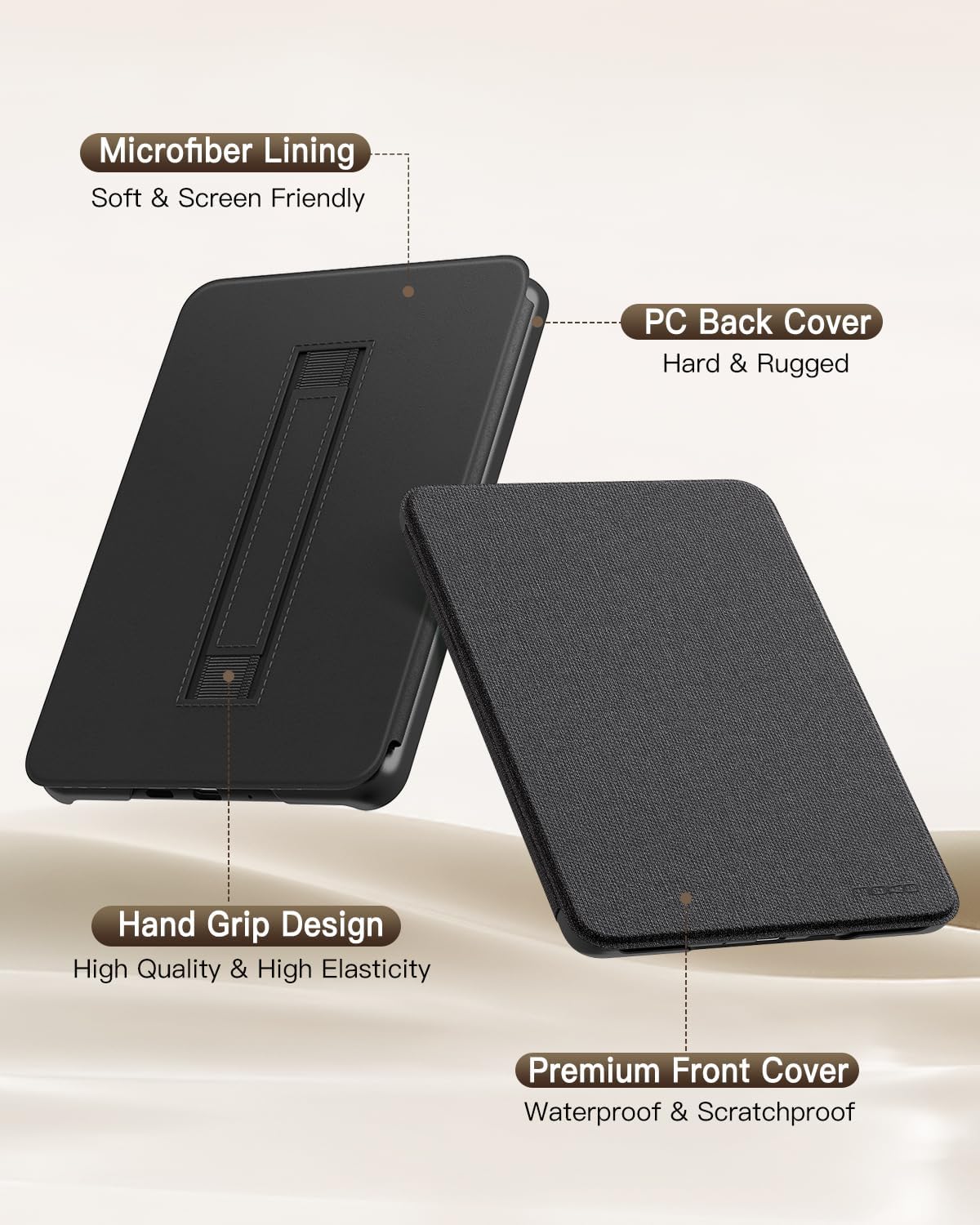 ESTUCHE MOKO PARA KINDLE PAPERWHITE 7' 12ª GEN 2024 Y KINDLE COLORSOFT NEGRO - 5