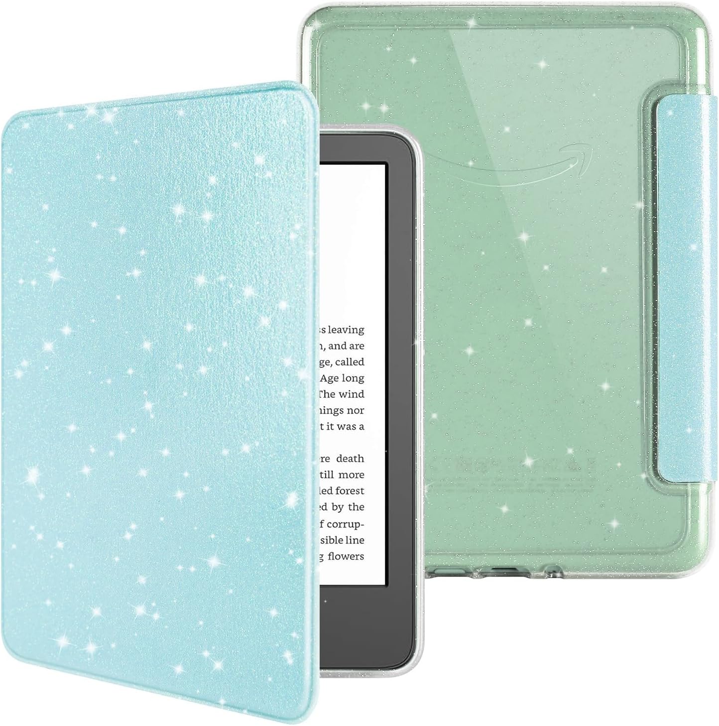 ESTUCHE HOICHOE GLITTER PARA KINDLE BASIC 6' 11ª GEN 2024/2022 AZUL - 1