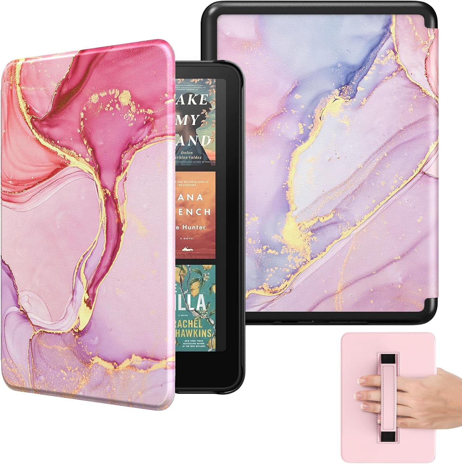 ESTUCHE MOKO PARA KINDLE PAPERWHITE 7' 12ª GEN 2024 ROSA DORADO MÁRMOL - 1