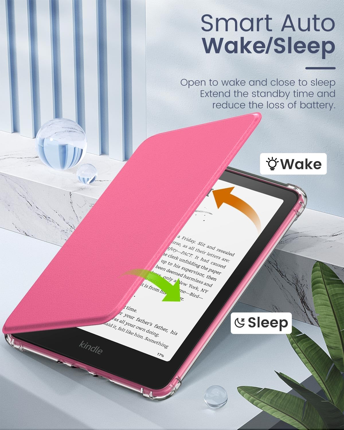 ESTUCHE MOKO PARA KINDLE PAPERWHITE 12ª GEN Y COLORSOFT 2024 FRAMBUESA - 5
