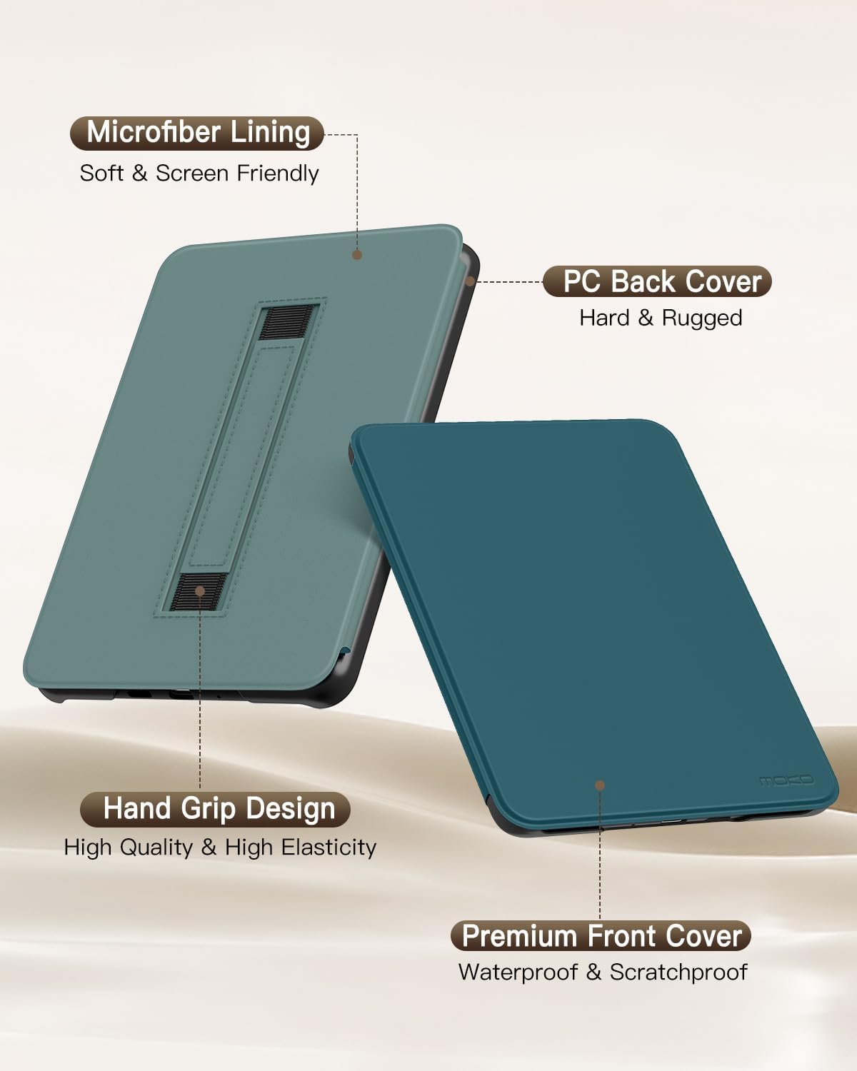 ESTUCHE MOKO PARA KINDLE 6' (11ª GENERACIÓN 2024/2022) TURQUESA - 5