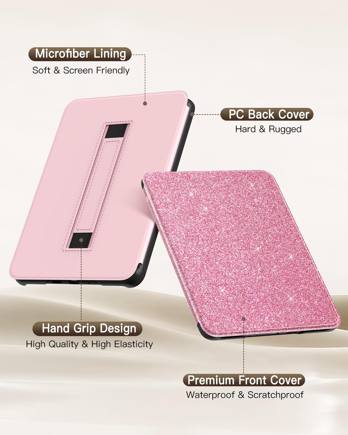 ESTUCHE MOKO PARA KINDLE PAPERWHITE 7' 12ª GEN 2024 ROSADO BRILLANTE - 5