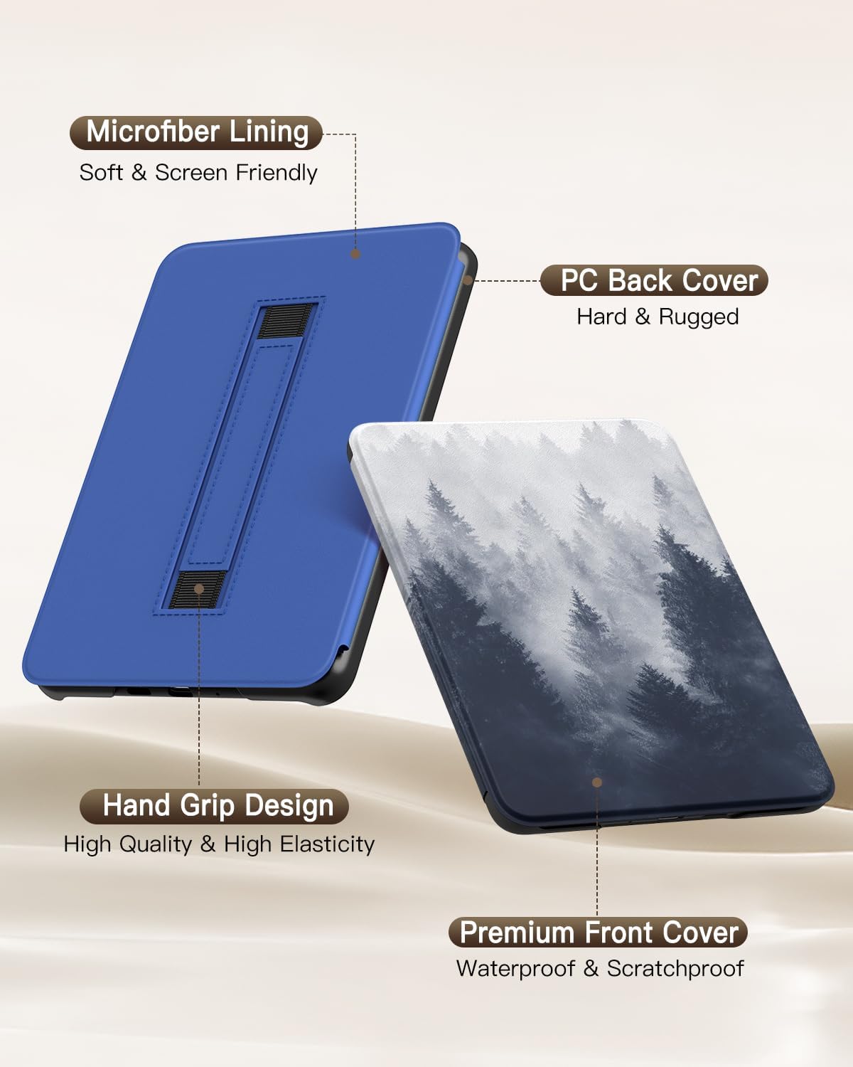 ESTUCHE MOKO PARA KINDLE PAPERWHITE 7' 12ª GEN 2024 Y COLORSOFT GRIS FOREST - 5