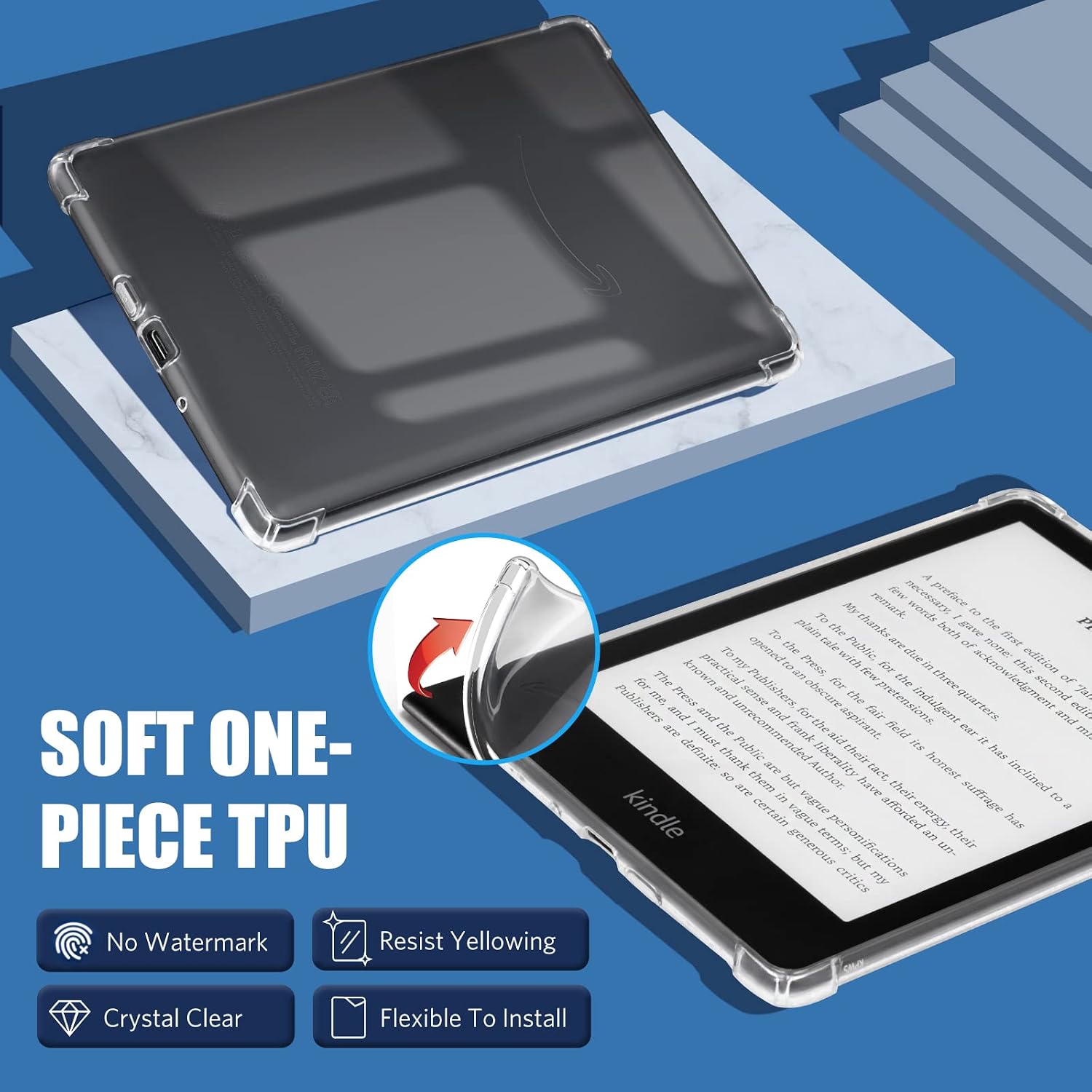 ESTUCHE TRANSPARENTE COBAK PARA KINDLE PAPERWHITE 6.8' 11ª GENERACIÓN 2021 Y SIGNATURE EDITION - 2