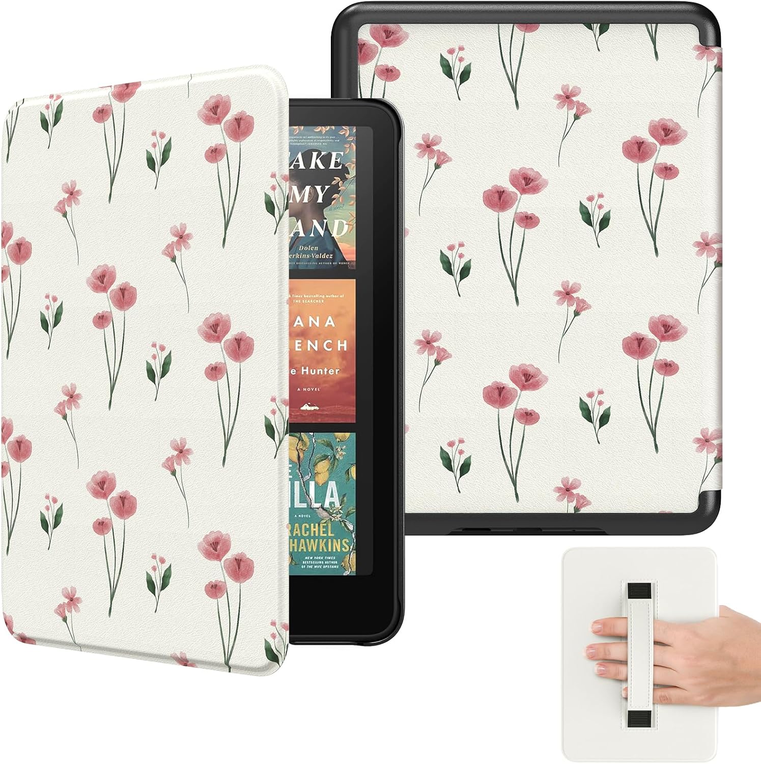 ESTUCHE MOKO PARA KINDLE PAPERWHITE 7' 12ª GEN 2024 FLORES ROSADAS - 1