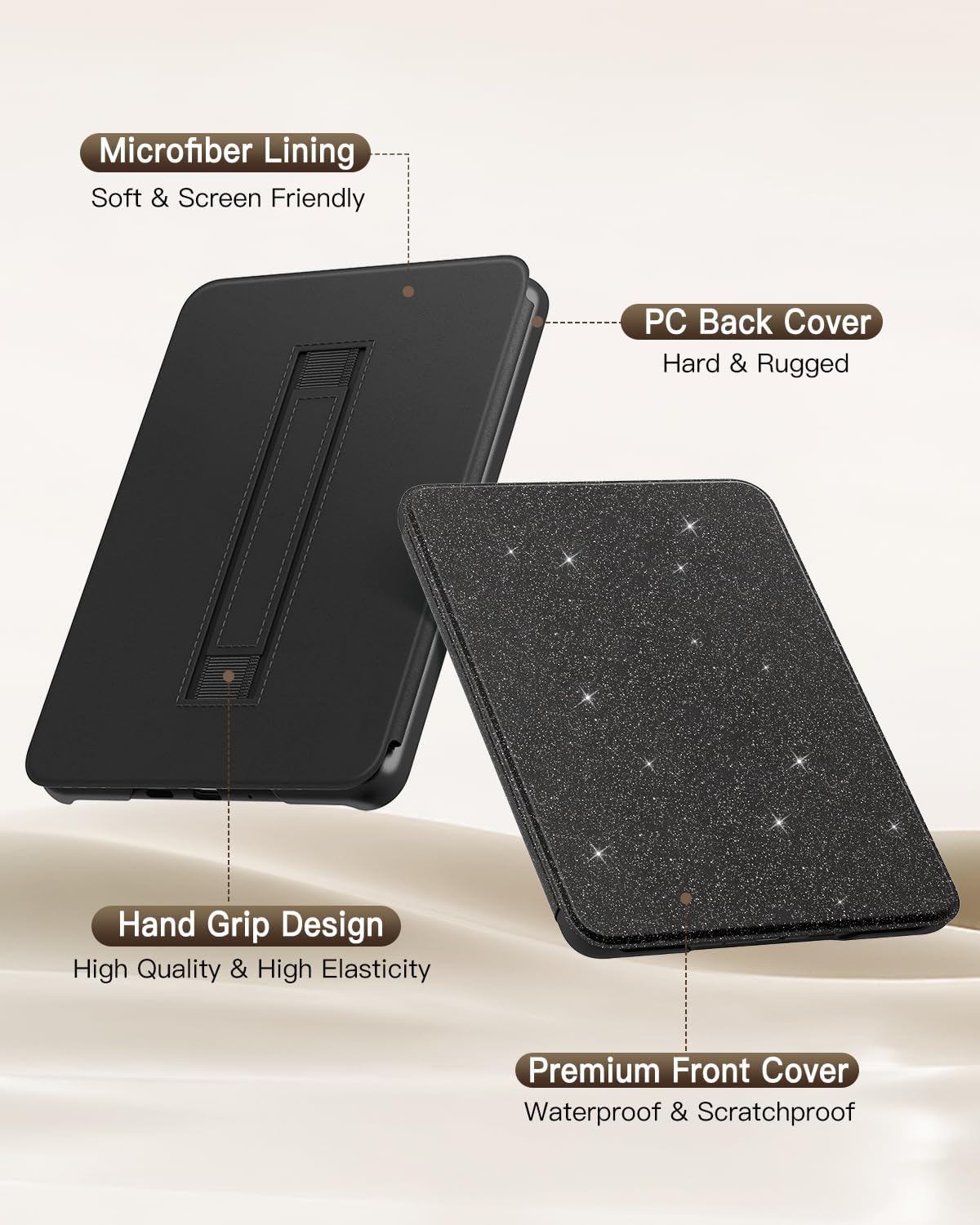ESTUCHE MOKO PARA KINDLE PAPERWHITE 7' 12ª GEN 2024 NEGRO CON BRILLO - 5