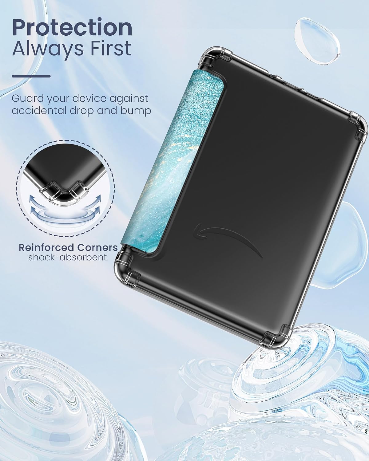 ESTUCHE MOKO PARA KINDLE PAPERWHITE 12ª GEN Y COLORSOFT 2024 TEXTURA DORADA - 3
