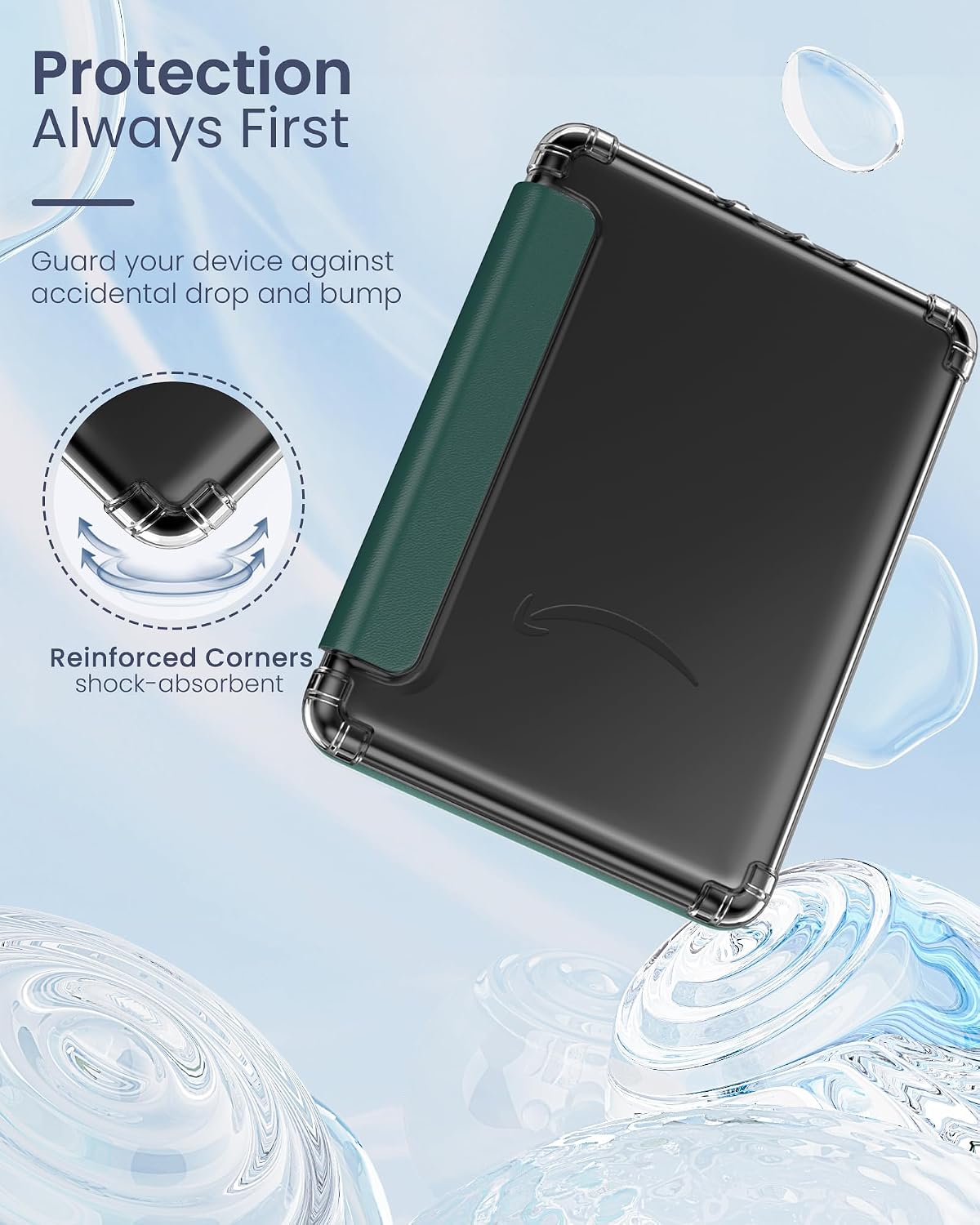ESTUCHE MOKO PARA KINDLE PAPERWHITE 12TH GEN Y COLORSOFT 2024 VERDE MEDIANOCHE - 3