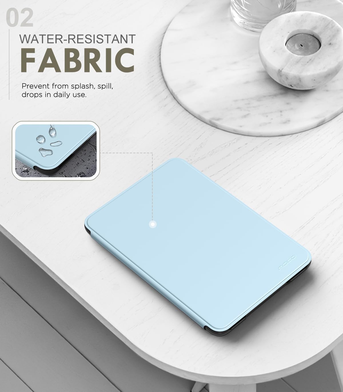 ESTUCHE MOKO PARA AMAZON KINDLE BASIC 11ª GEN 2024/2022 6 PULGADAS AZUL CIELO - 3