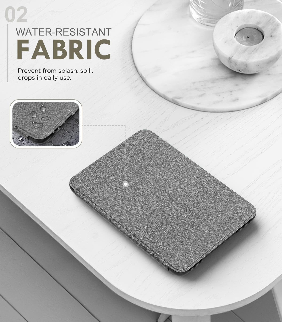 ESTUCHE MOKO PARA AMAZON KINDLE BASIC 11TH GEN 2024/2022 6' DENIM GRIS - 3