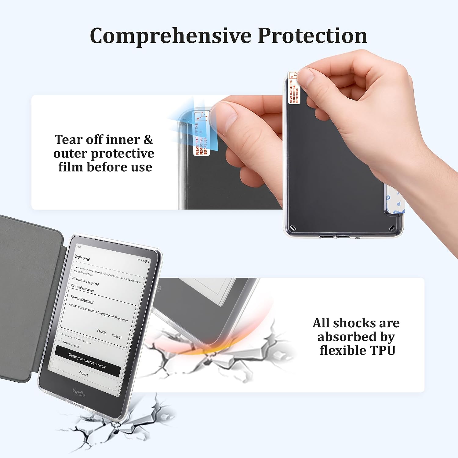 ESTUCHE TRANSPARENTE PARA KINDLE PAPERWHITE 7'' 12ª GEN 2024 Y COLORSOFT VANE OAK - 3