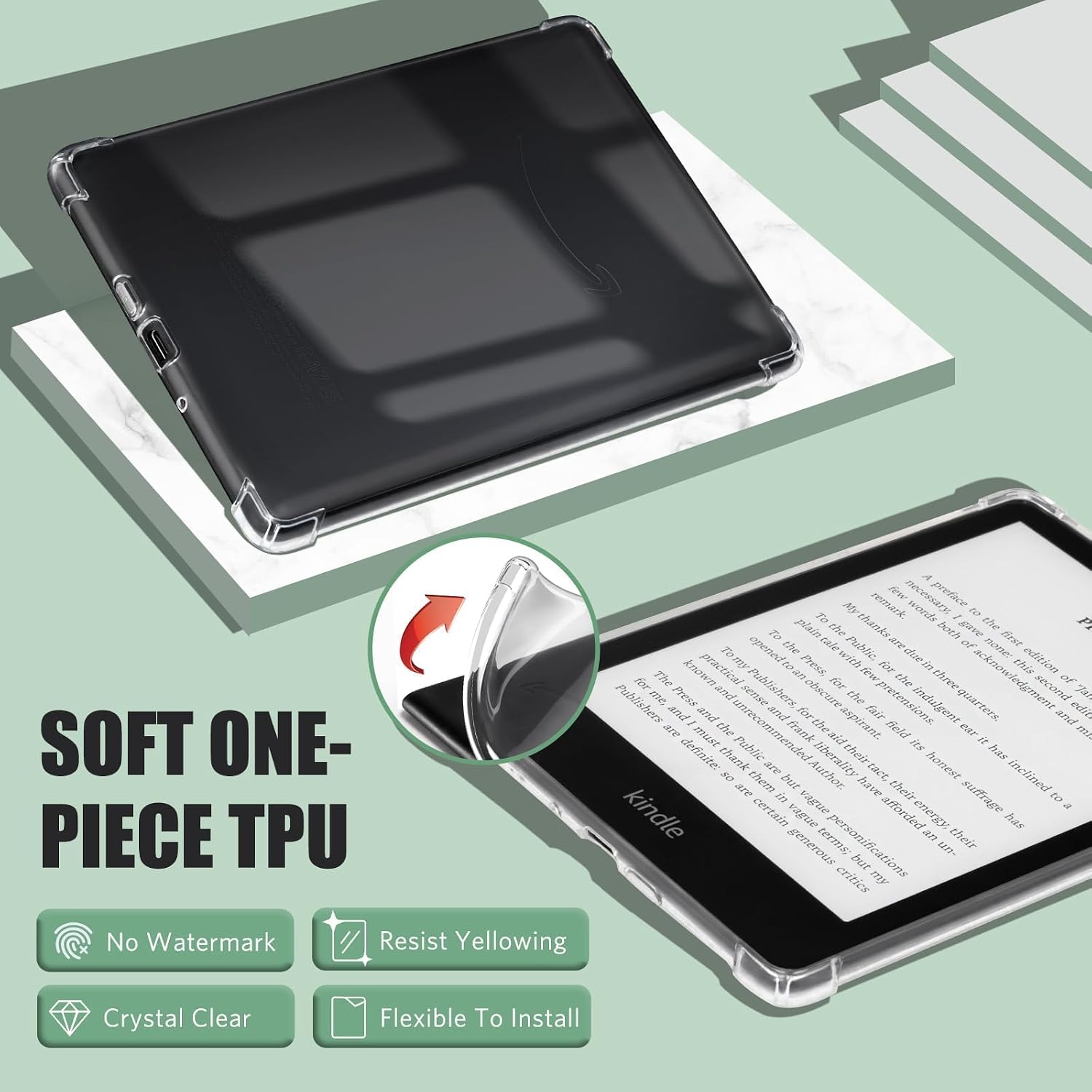 ESTUCHE TRANSPARENTE IDLEHANDS PARA KINDLE PAPERWHITE 7' 12ª GEN Y KINDLE COLORSOFT - 3