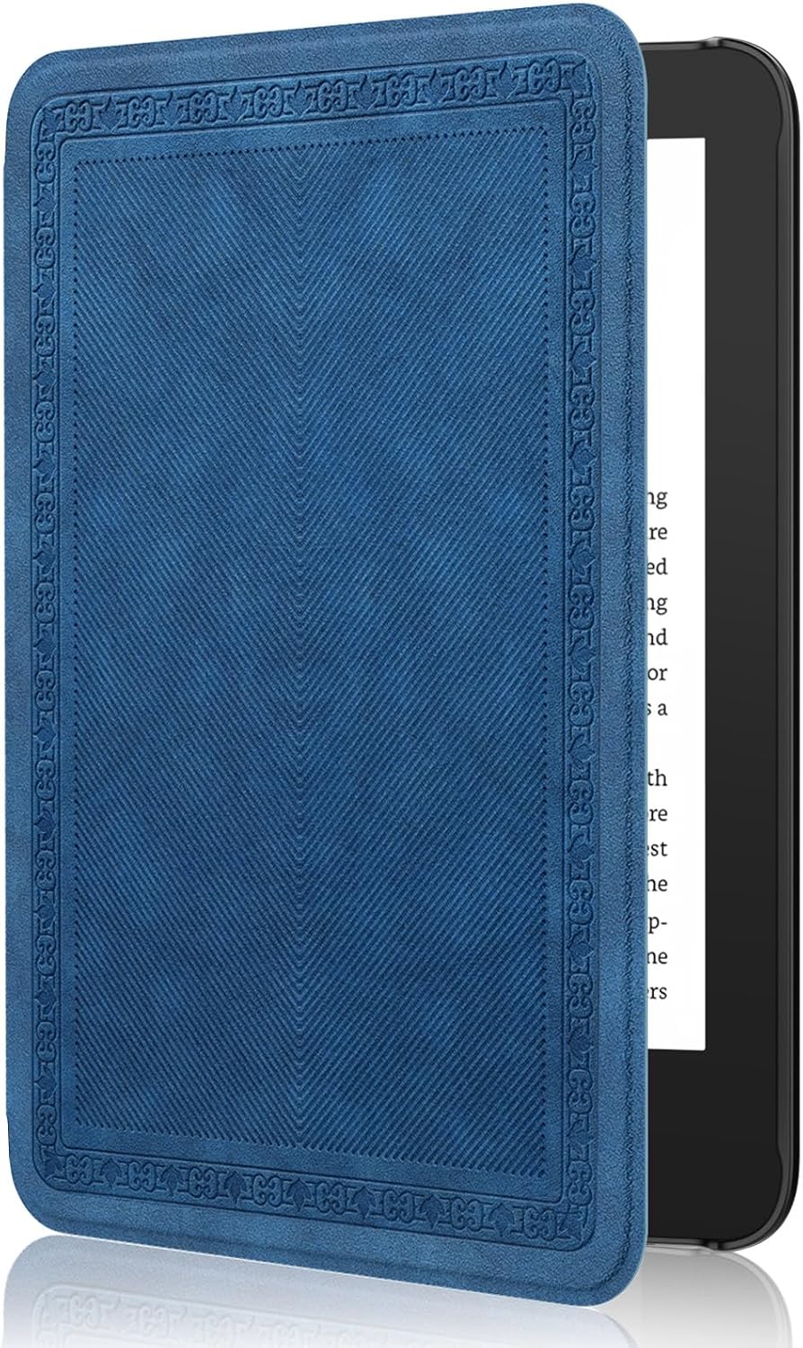 ESTUCHE MOKO PARA AMAZON KINDLE BASIC 6' 11ª GEN 2024/2022 AZUL VINTAGE TWILL - 1