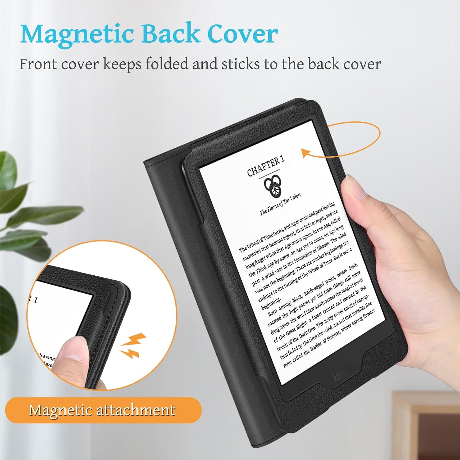 ESTUCHE FINTIE STAND PARA KINDLE 6' 11ª GENERACIÓN 2024/2022 NEGRO - 4