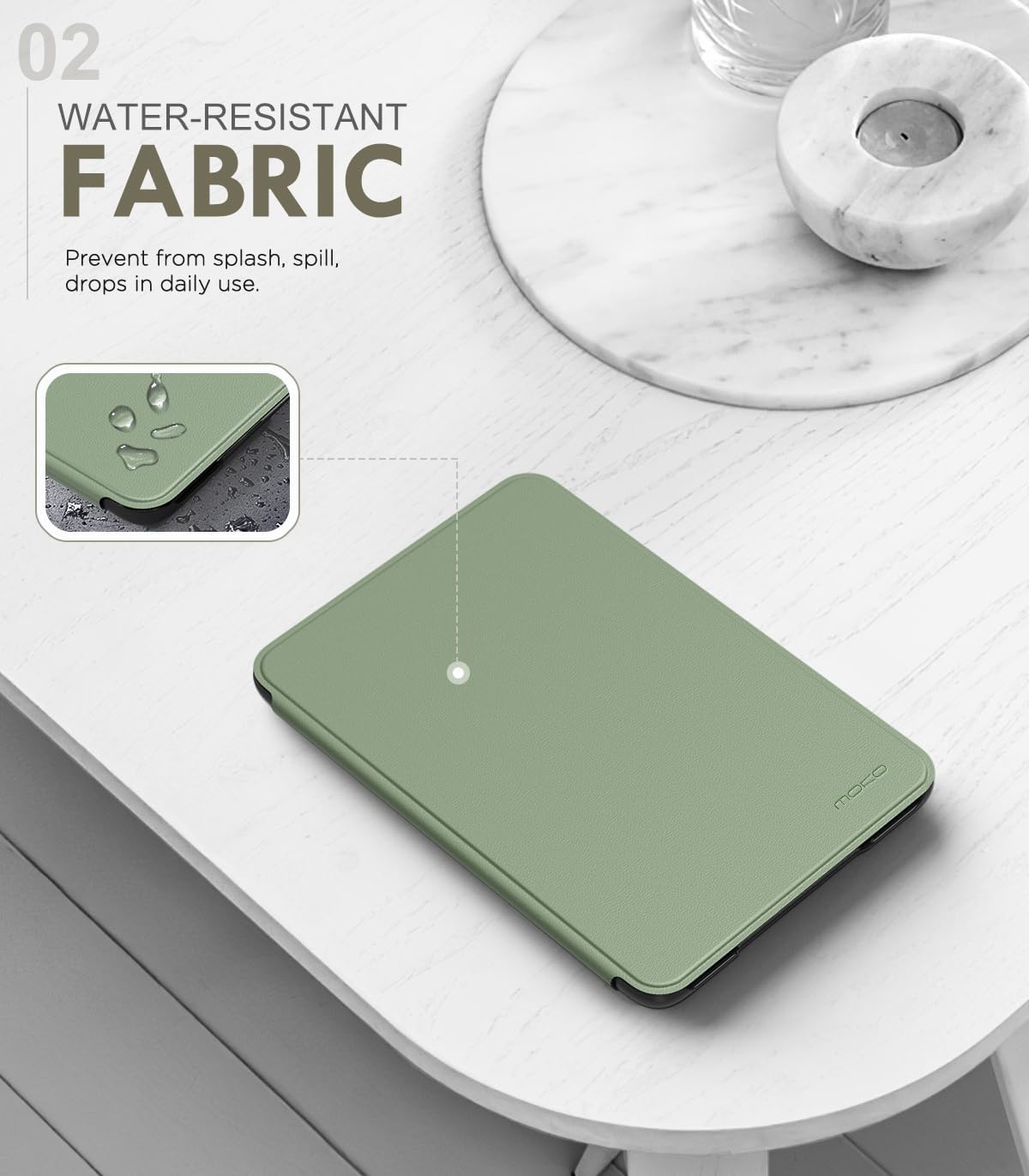 ESTUCHE MOKO PARA AMAZON KINDLE BASIC 6' 11ª GEN 2024/2022 CELADÓN - 3